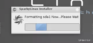 SparkyLinux partitions foramtting
